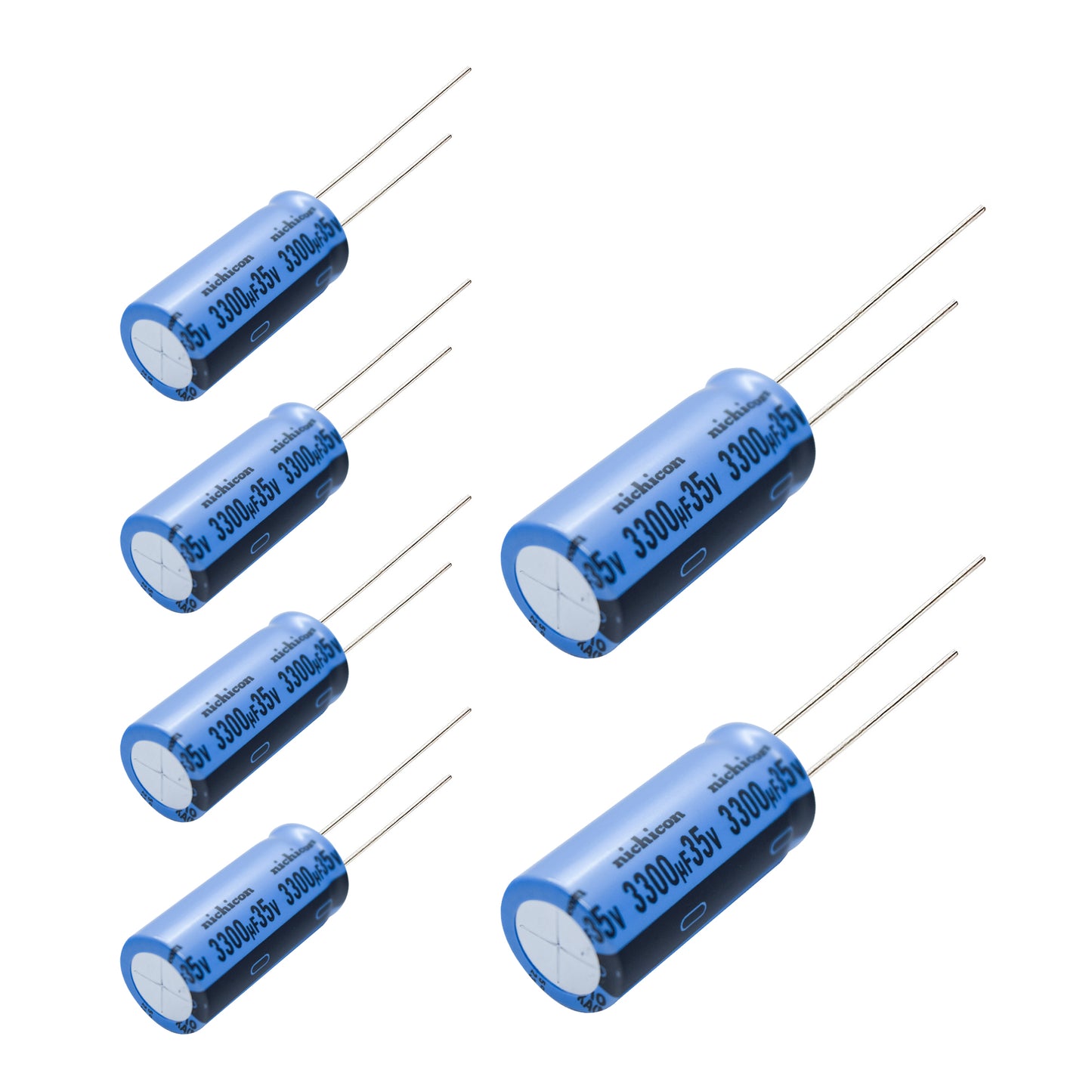 6 pcs Nichicon KA 35v 3300uf Audio Grade